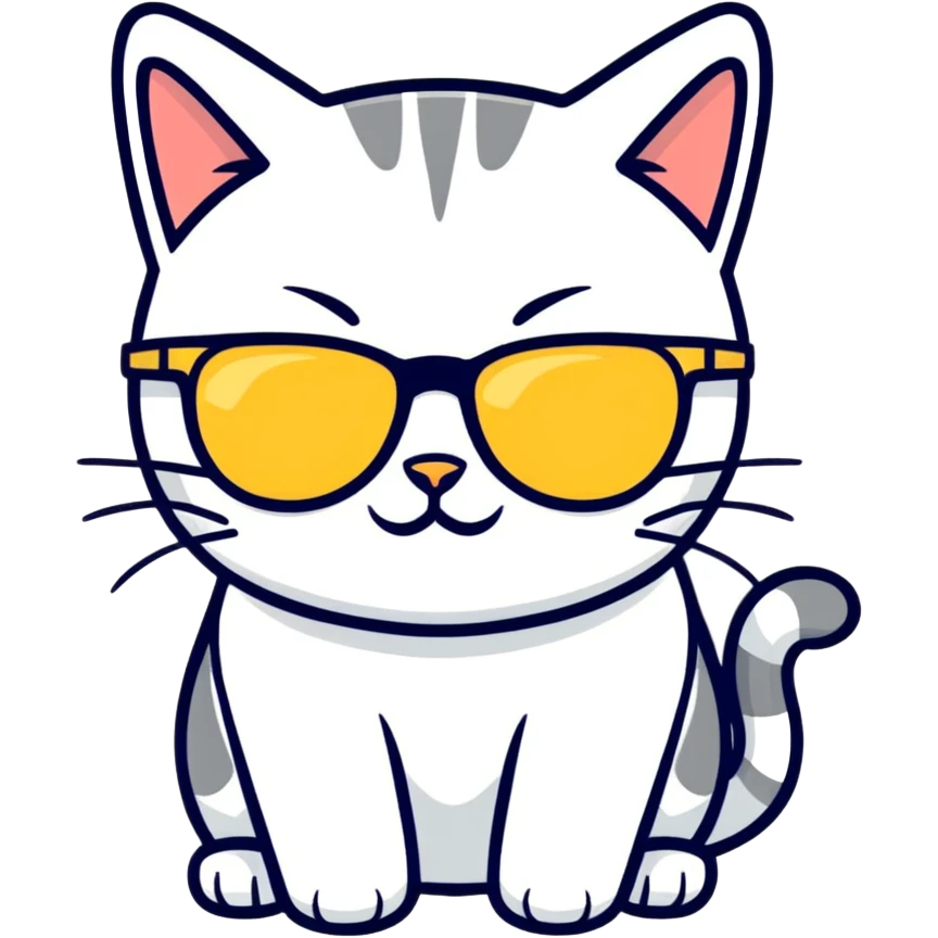 Cat with sunglasses emoji