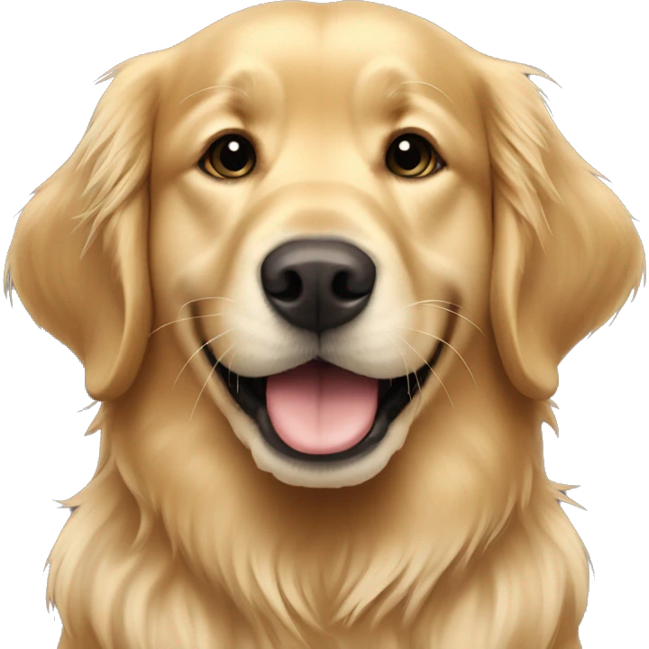 2 golden retriever dog loves eachother emoji