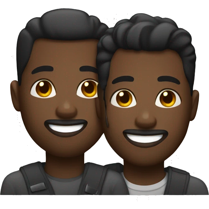 Black man gay couple  emoji