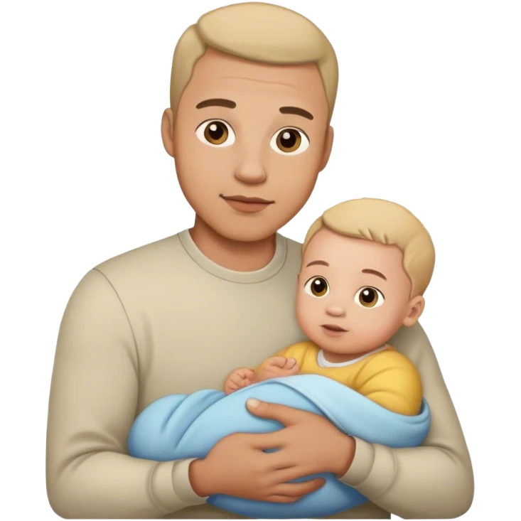 Father holding a baby emoji