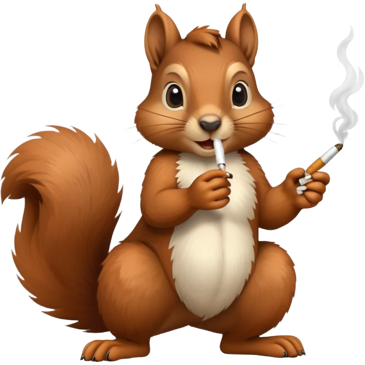 squirrel smoking cigarette emoji