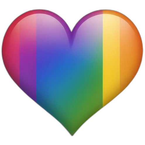 Cœur au couleur du drapeau lgbt emoji