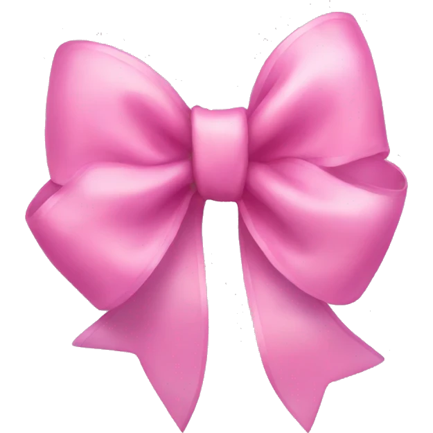 Pink cute bow emoji