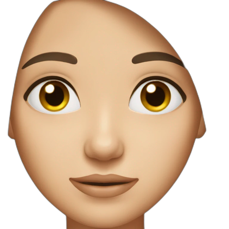 Brunette Girl with hazel eyes and straight hair emoji