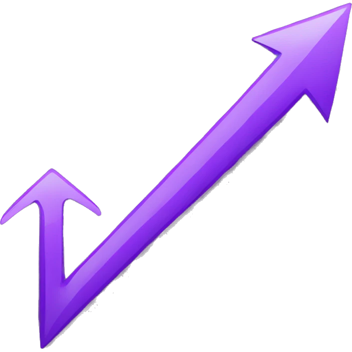Purple arrow pointing down with the word “this” underneath emoji