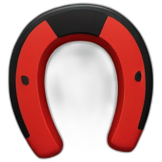 red and black horseshoe magnet emoji