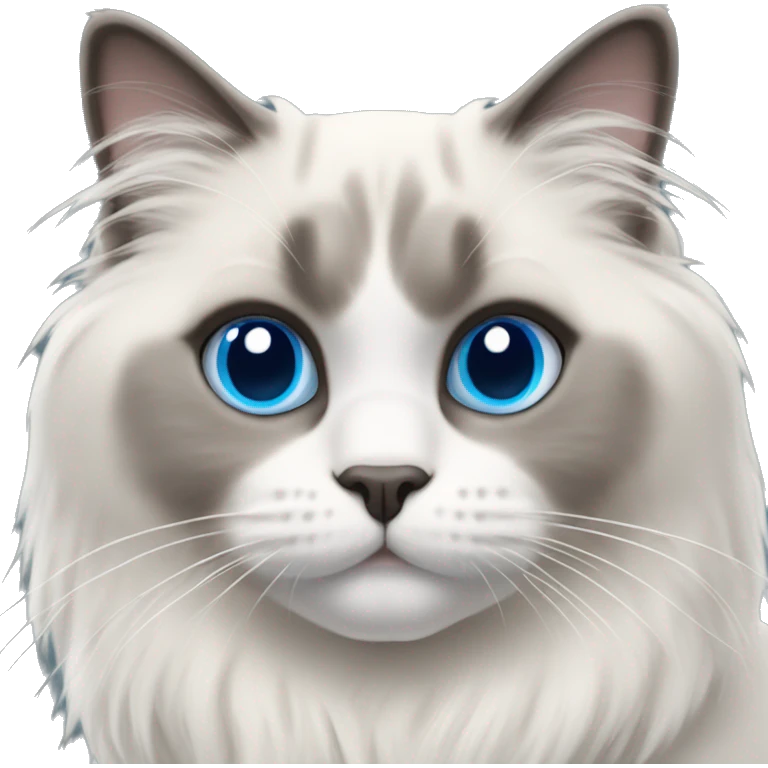 blue point ragdoll kitty emoji