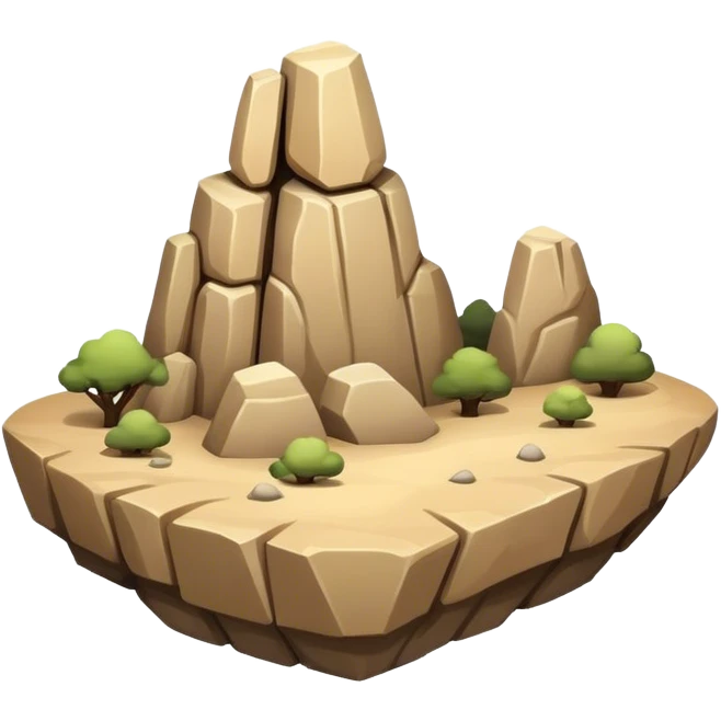 rock formation emoji