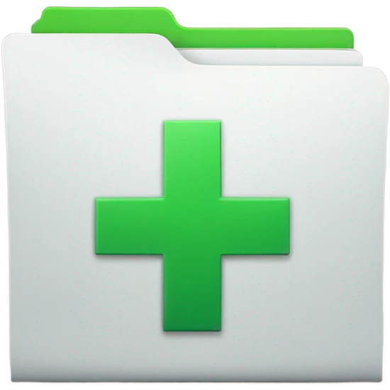 folder with green plus emoji