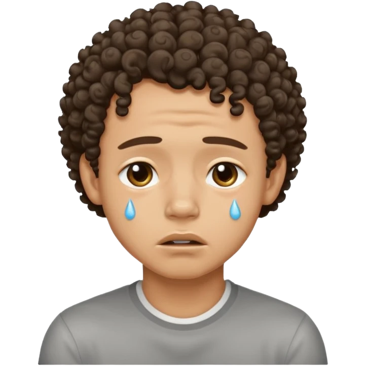 handsome lightskin boy with curls and a good jawline crying emoji