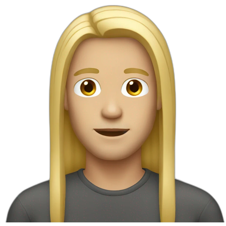man long blond straight hair emoji