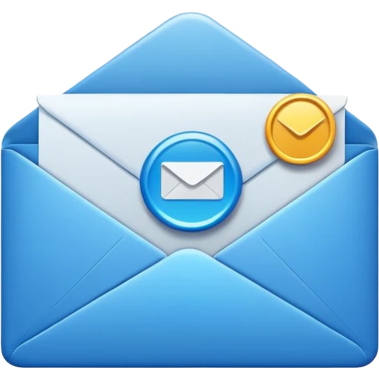 email icon, envelope with notification badge emoji