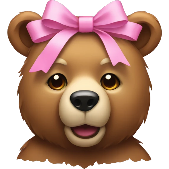 Bear with pink bow  emoji