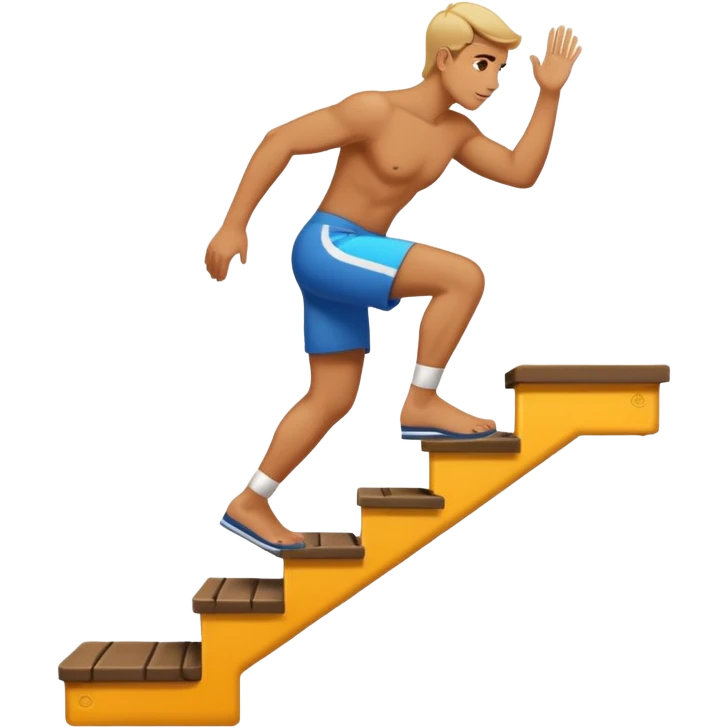 stepping up onto and down from a platform emoji