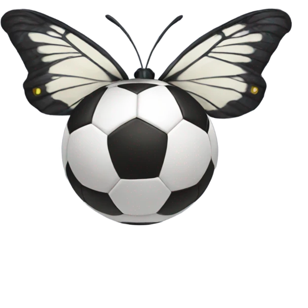 Butterfly soccer ball  emoji