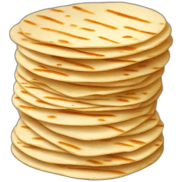 Small Stack of tortillas with some grill marks emoji