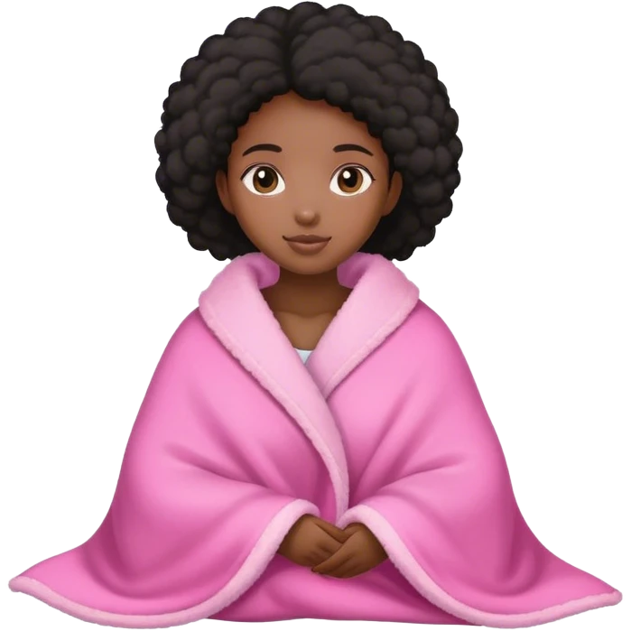 black girl pink blanket emoji