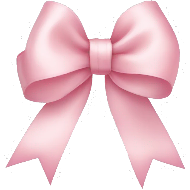 light pink ribbon bow emoji