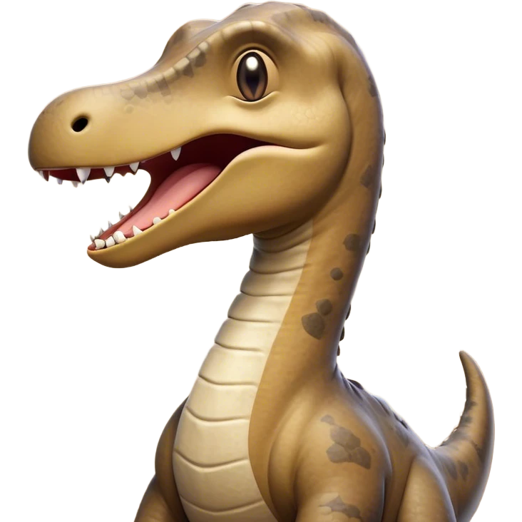 Cinematic Cute Yawning Brachiosaurus Portrait Emoji, Head tilted slightly with a dramatic, wide-open yawn, showcasing a gently drooping long neck and a small head with sleepy, half-closed eyes, set against a massive, textured body in warm earth tones, Simplified yet irresistibly adorable features, highly detailed, glowing with a soft, cozy golden glow, high shine, relaxed yet expressive, stylized with a dash of whimsical ancient charm, soft glowing outline, capturing the essence of a drowsy yet affectionate Brachiosaurus that appears ready to stretch and yawn its way out of the screen! emoji