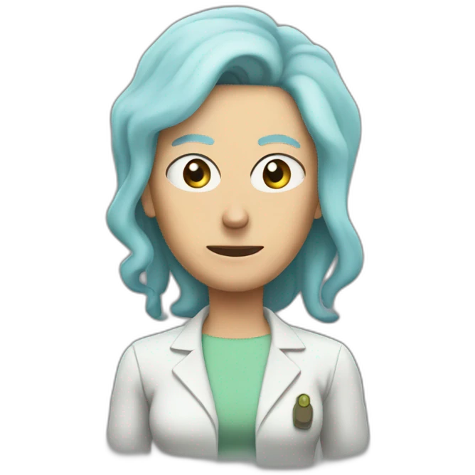 Rick from rick and morty as a woman emoji