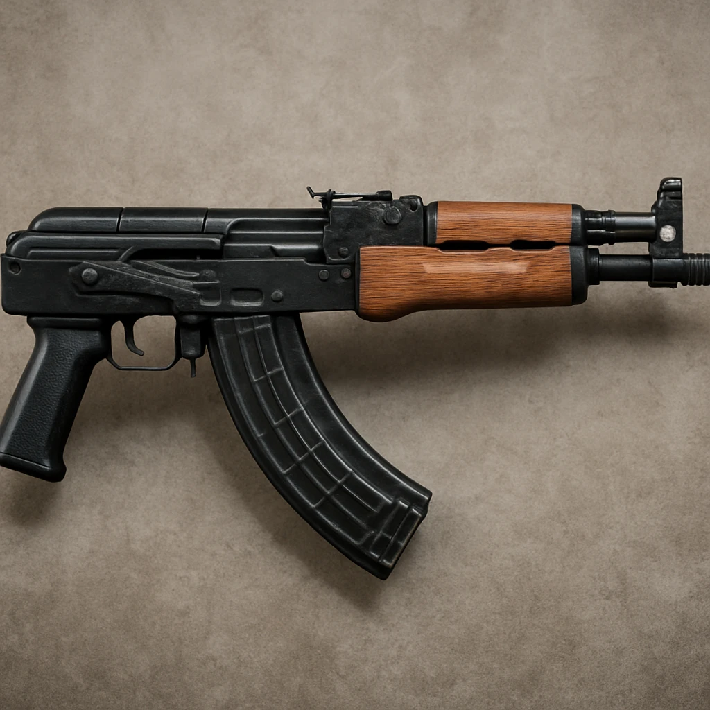 Make this Draco gun image realistic, detailed, side view, photorealistic style. emoji