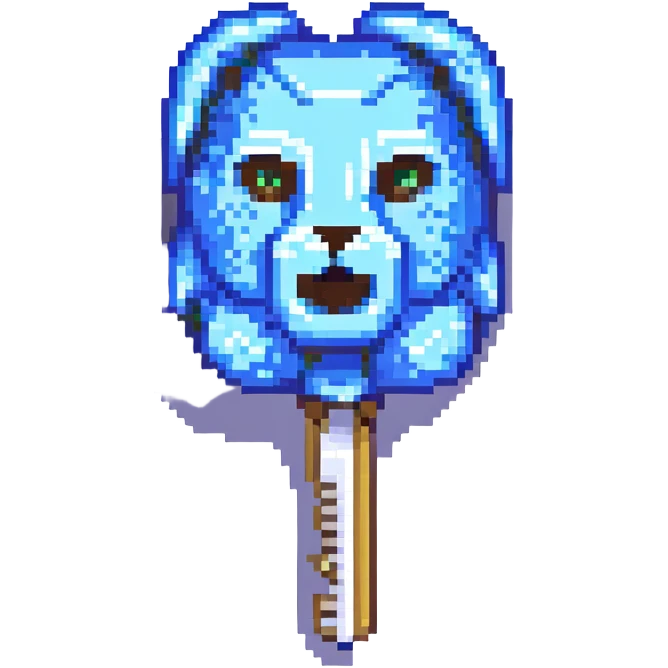 Minecraft-style pixel art lockpick, blocky, metallic emoji