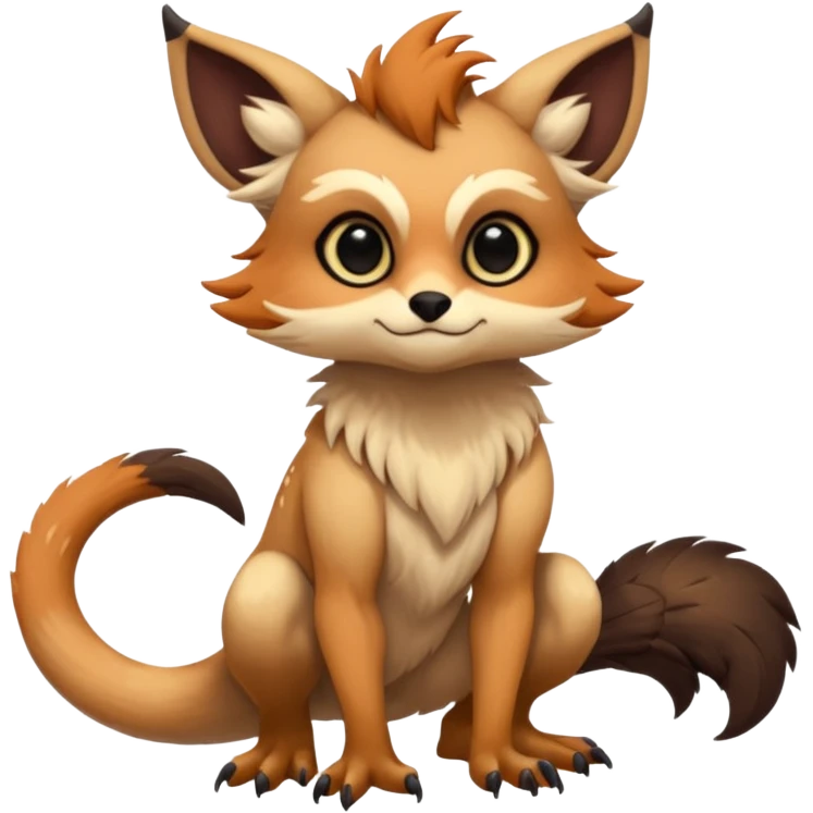 Cool cute fantasy Fionbri-Vernid-creature by LiLaiRa & Falvie full body emoji