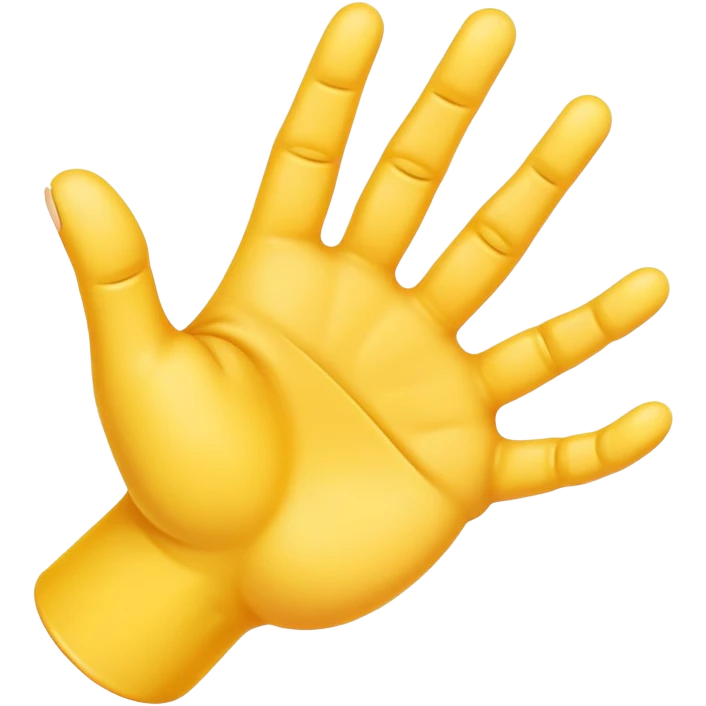 yellow hand with five fingers emoji