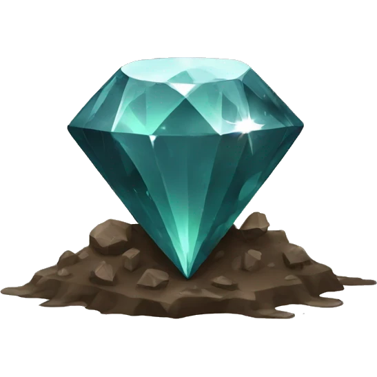 diamond covered in mud emoji