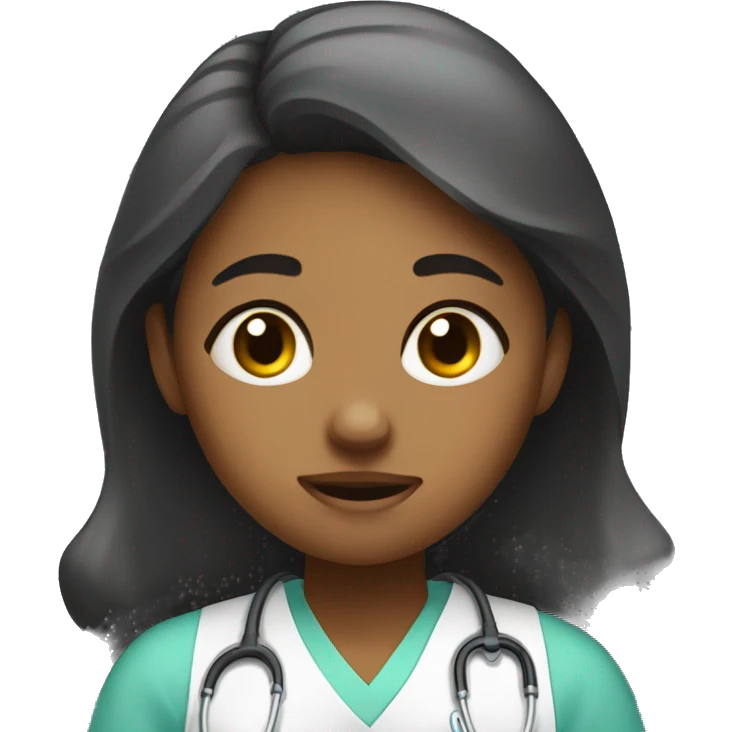 girl just trying to study but is exhausted in nursing school emoji