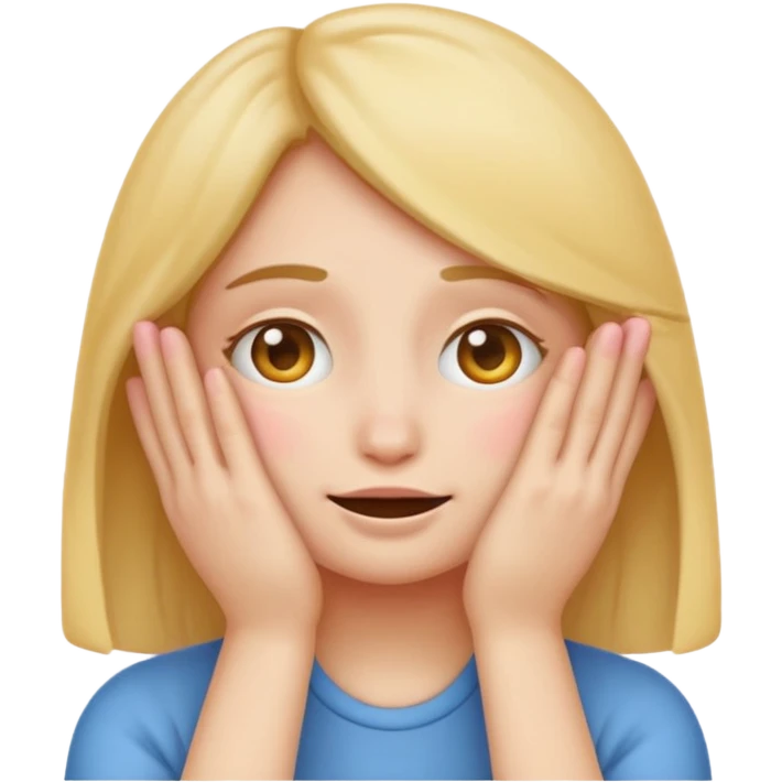 Je veux un emoji qui soit timide et qui cache ses parties intimes avec ses mains non emoji rond classique je veux qu’il rougisse mais non pas comme ça emoji