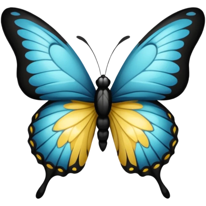 Ruban noir croisé emoji