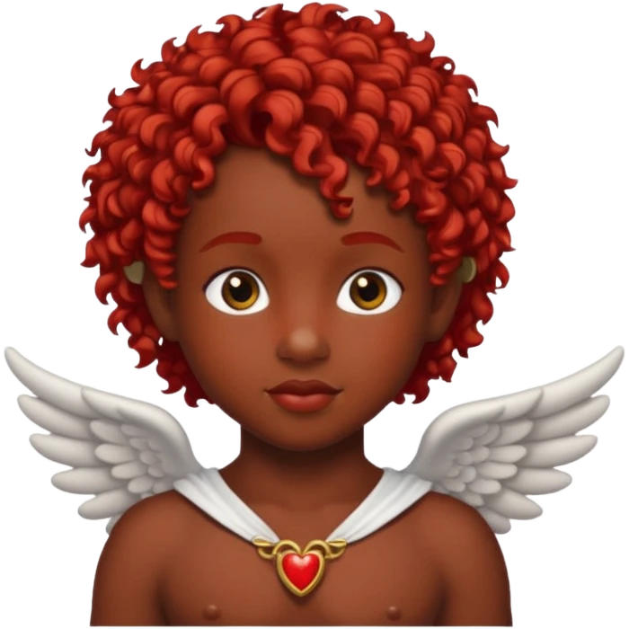 Cupid with 👨🏿‍🦰 emoji