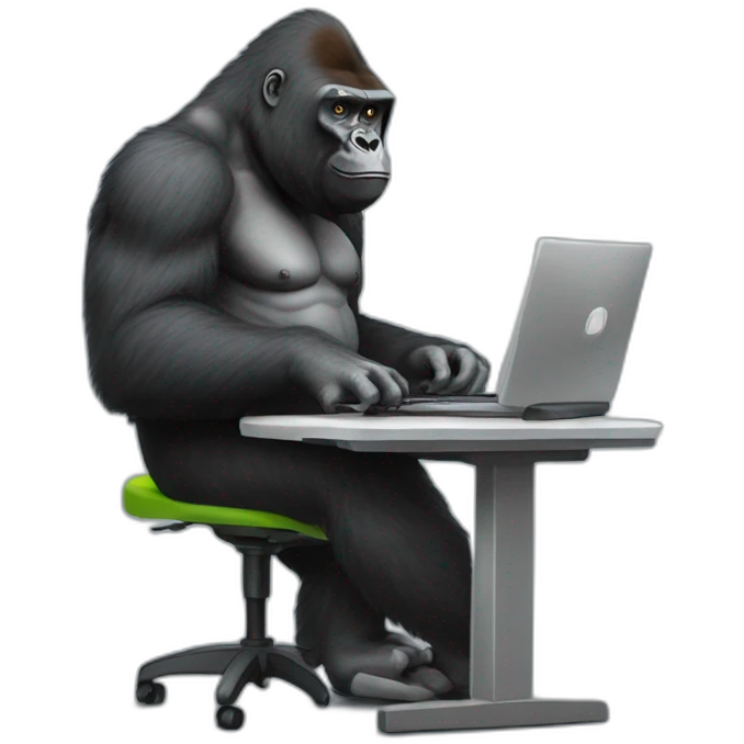 gorilla software engineer using a computer emoji