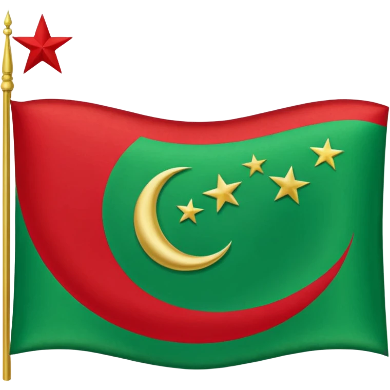 Türkmen flag mi emoji