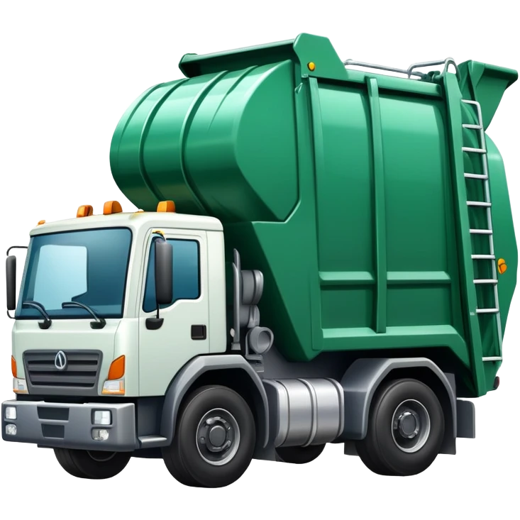 A front loader garbage truck emoji