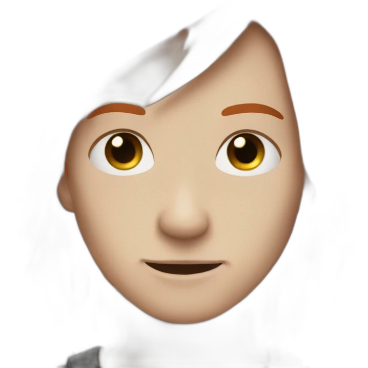 emo boy choppy ginger hair side bangs emoji