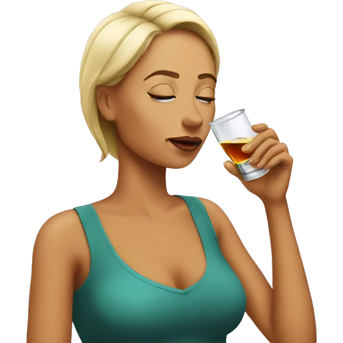 Women drinking a shot emoji