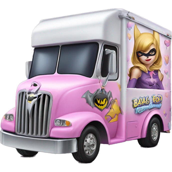 Batgirl’s fastest hot rod tri-axle ice cream truck  emoji