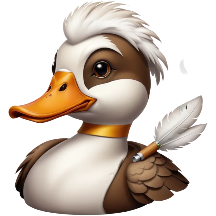 Smoking duck emoji