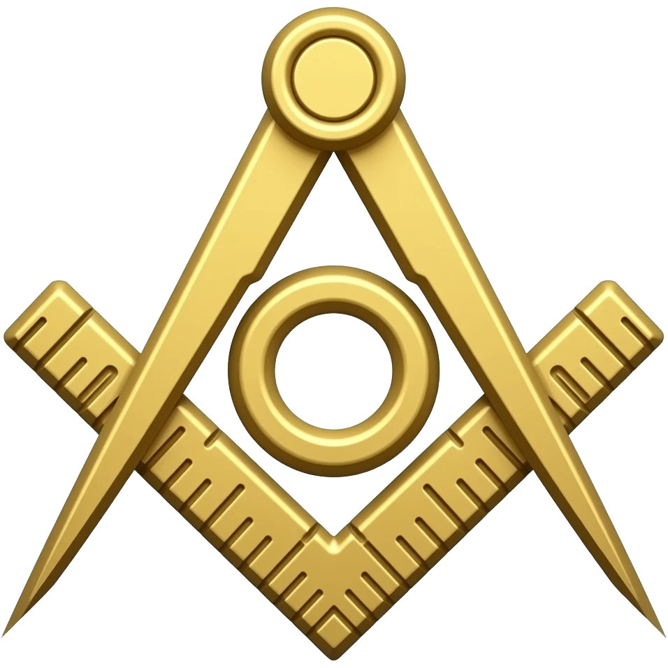 A masonic square and compass emblem emoji