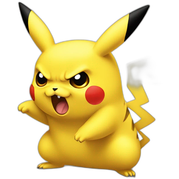 Pikachu angry  emoji