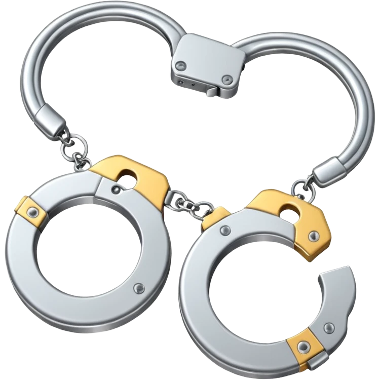 two separate broken handcuffs emoji