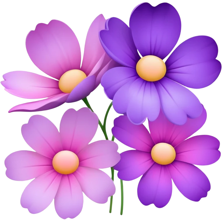 Purple and pink emoji