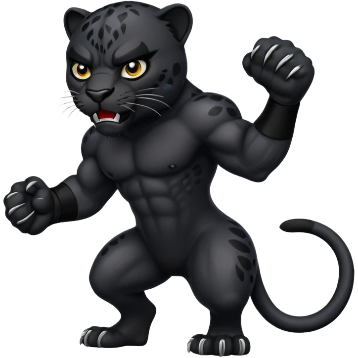 angry panther full emoji
