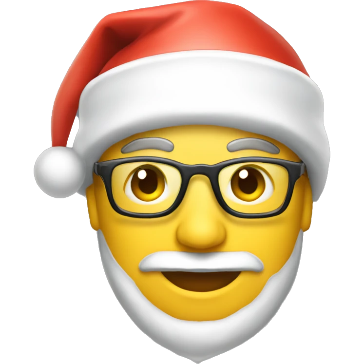 male portrait in santa hat holding Sony camera emoji