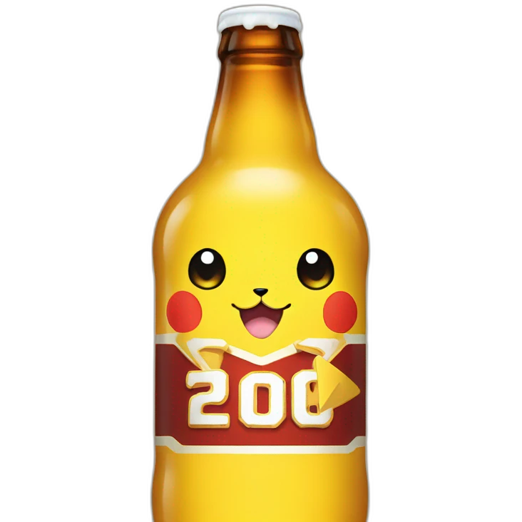 Pikachu beer emoji