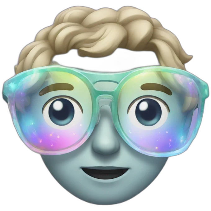 holographic glasses emoji