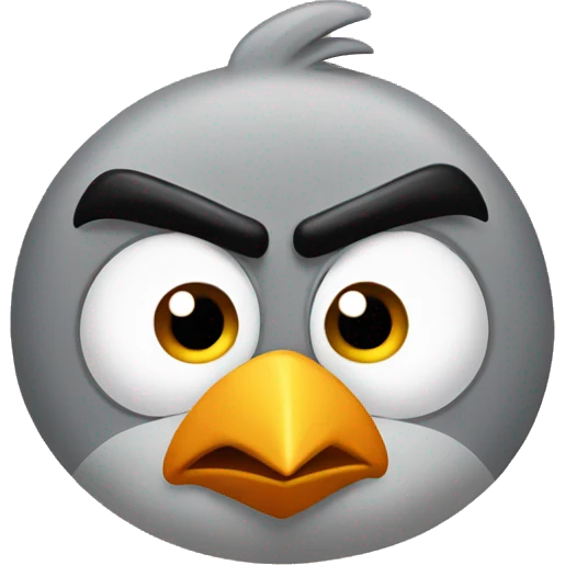 Angry bird emoji