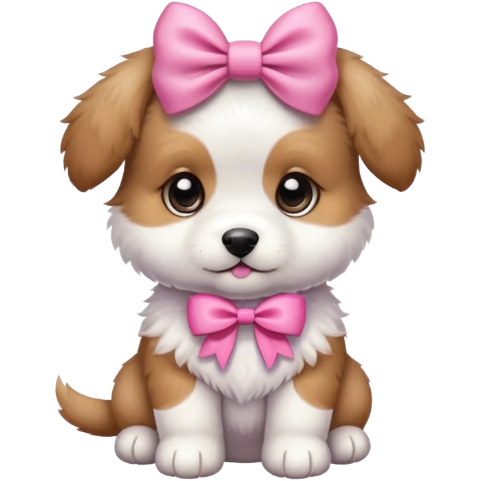 puppy with a pink bow emoji